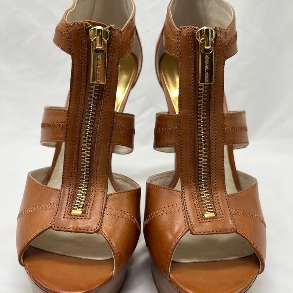 BRAND NEW! Michael Kors Berkley Platform Leather Sandals, Size 10 - Picture 4 of 12